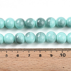 Выпечка окрашенные стеклянные бусины пряди&nbsp;DGLA-N013-10mm-04