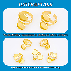 Набор для самостоятельного изготовления двойного куполообразного кольца&nbsp;DIY-UN0004-26A