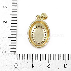 Латунные микропаве прозрачные подвески с фианитом&nbsp;KK-D409-06G