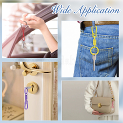 8 шт. 8-х цветные застежки для брелка из цинкового сплава FIND-HS0001-57