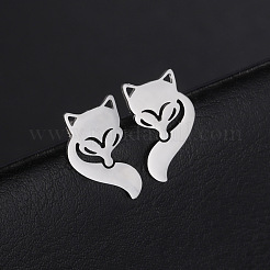 Серьги-гвоздики из нержавеющей стали 304 EJEW-H095-01P