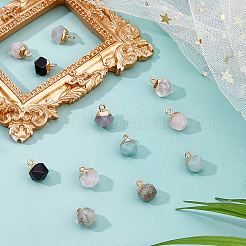 12 шт. 6 стиля гальванизированный синтетический черный камень&nbsp;G-FH0002-71