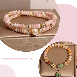 1 нить бусин-рондель из натуральной голубой яшмы с точками&nbsp;G-SP0001-14