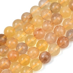 Естественный желтый флюорит бисер нитей&nbsp;G-K340-A03-02A