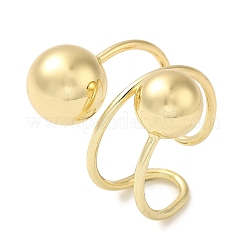 Кольцо из латуни с открытой манжетой RJEW-Q778-50G