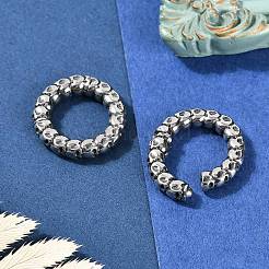 Кольцо-череп из хирургической нержавеющей стали 316 EJEW-G416-19B-AS