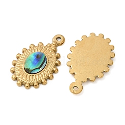 Подвески из натуральной ракушки пауа из нержавеющей стали 304&nbsp;STAS-L288-11G-01