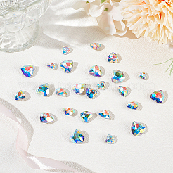 30шт 3 стиля стеклянные кабошоны со стразами RGLA-BBC0001-05