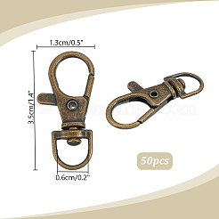 Поворотные застежки-клешни омара из сплава PALLOY-PH0006-01AB-NF