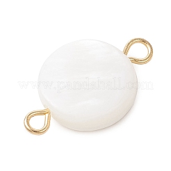 3 шт. 3 стиля натуральные пресноводные ракушки плоские круглые подвески-соединители&nbsp;PALLOY-JF04018-01