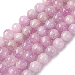 Круглые нити из натурального кунцита G-F289-36-8mm