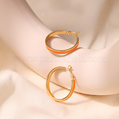 Серьги-кольца из латуни с эмалью&nbsp;FS-WG191B6-01