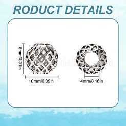 60 шт. латунные европейские бусины&nbsp;KK-PH0005-36