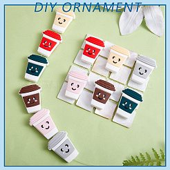 12 шт. 6 стиля мультяшный улыбающийся стаканчик для воды силиконовые бусины JX667A