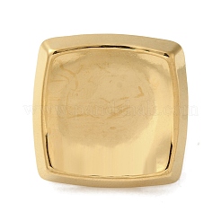 Ионное покрытие(ip) 304 нержавеющая сталь квадратные открытые манжеты кольца для женщин&nbsp;RJEW-Z053-05G