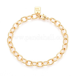 Браслеты-цепочки из латуни для женщин BJEW-N032-07B-G