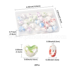 26шт 5 цвета фарфоровые бусины ручной работы PORC-FS0001-33