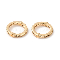 Латунная оправа из бусинок из прозрачного кубического циркония с микропаве KK-F860-20B-G