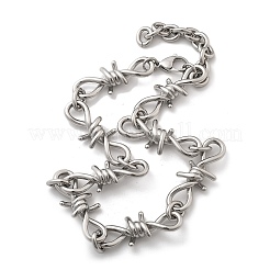 Ожерелья из колючей проволоки из нержавеющей стали 304 для женщин и мужчин NJEW-A043-04P