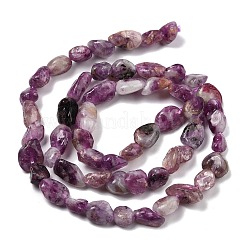 Натуральный лепидолит / пурпурный слюдяный камень бисер пряди G-S383-01