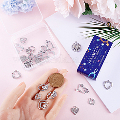 40шт 10 стильные подвески из сплава с кристаллами и стразами ALRI-SC0001-35P