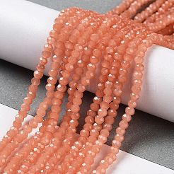 Запекание расписных стеклянных бусин с имитацией нефрита&nbsp;LS-DGLA-A034-J4MM-A34