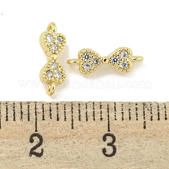 Шармы-соединители из латуни с микропаве из прозрачного кубического циркония KK-Q820-43G