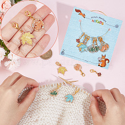 Осенние маркеры для вышивания подвесок в виде кленового листа HJEW-AB00427