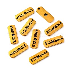 Тибетский стиль сплава прямоугольник с подвесками слов чудо TIBEP-Q043-068AG-RS