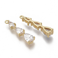 Латунные микро проложить кубического циркония подвески KK-S354-094-NF