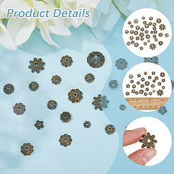 2 комплект колпачков для бусин из сплава в тибетском стиле&nbsp;FIND-SC0019-65AB