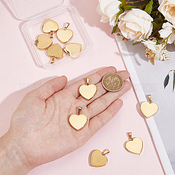 10 шт. идея подарка на день святого Валентина для него из нержавеющей стали 304 штампованные пустые бирки подвески STAS-DR0001-10G