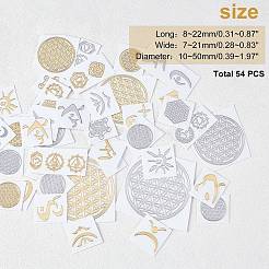 Самоклеющиеся латунные наклейки DIY-PH0004-26