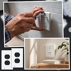 8 комплект накладок на розетки из АБС-пластика&nbsp;DIY-WA0001-01