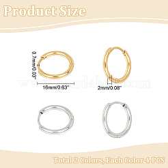 Серьги-кольца унисекс из нержавеющей стали 304 STAS-UN0002-57