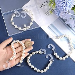 2 комплект пластиковых цепочек для обуви с имитацией жемчуга и крючком&nbsp;FIND-CP0001-91A