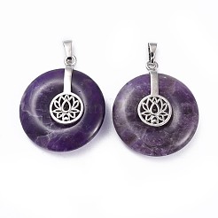 Подвески из натурального аметиста &nbsp;G-F640-B03