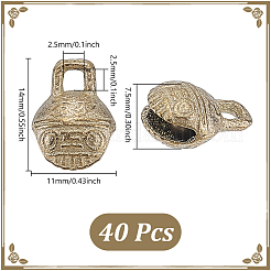 40 шт. латунные подвески-колокольчики&nbsp;KK-UN0005-55