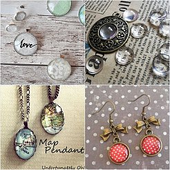 Прозрачные стеклянные кабошоны GGLA-PH0003-01