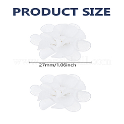 1 пара акриловых сережек-гвоздиков с цветком&nbsp;EJEW-LP0008-005D