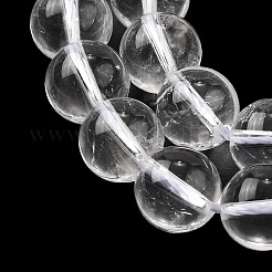 Круглые нити кристалл из бисера природного кварца&nbsp;LS-G-H1648-10mm-01N-AAA