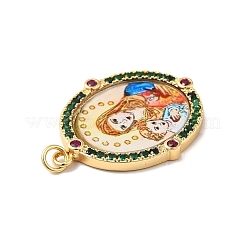 Латунные микро проложить кубического циркония подвески ZIRC-E006-01G-M