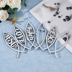 6шт 6 стиля АБС пасхальные декоративные наклейки&nbsp;DIY-FH0006-22