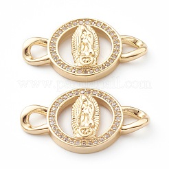 Латунные соединители с прозрачным кубическим цирконием&nbsp;ZIRC-Z014-03G