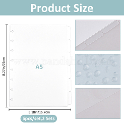 Пластиковые индексные листы-разделители для блокнотов с дисками AJEW-WH0270-719A-03