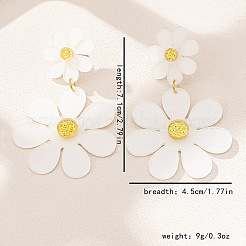 Акриловые серьги-гвоздики с цветком&nbsp;FS-WG7D17E-02