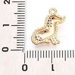 Латунные микропаве прозрачные подвески с фианитом KK-T075-05G