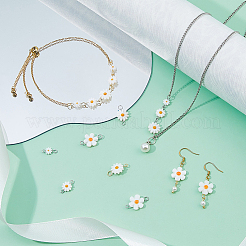 16 шт. 8 стиля подвески-коннекторы в виде натуральной пресноводной ракушки в виде цветка маргаритки&nbsp;PALLOY-FH00118