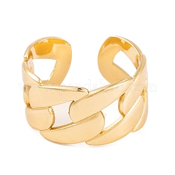 PVD вакуумное покрытие 304 нержавеющая сталь панцирная цепь открытые манжеты кольца для женщин RJEW-G316-11G