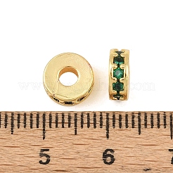 Латунные микро проложить кубического циркония бусы&nbsp;KK-H533-01G-03